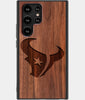 Best Wood Houston Texans Samsung Galaxy S23 Ultra Case - Custom Engraved Cover - Engraved In Nature
