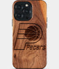 Custom Indiana Pacers iPhone 15/15 Pro/15 Pro Max/15 Plus Case - Wood Pacers Cover - Eco-friendly Indiana Pacers iPhone 15 Case - Carved Wood Custom Indiana Pacers Gift For Him - Monogrammed Personalized iPhone 15 Cover By Engraved In Nature
