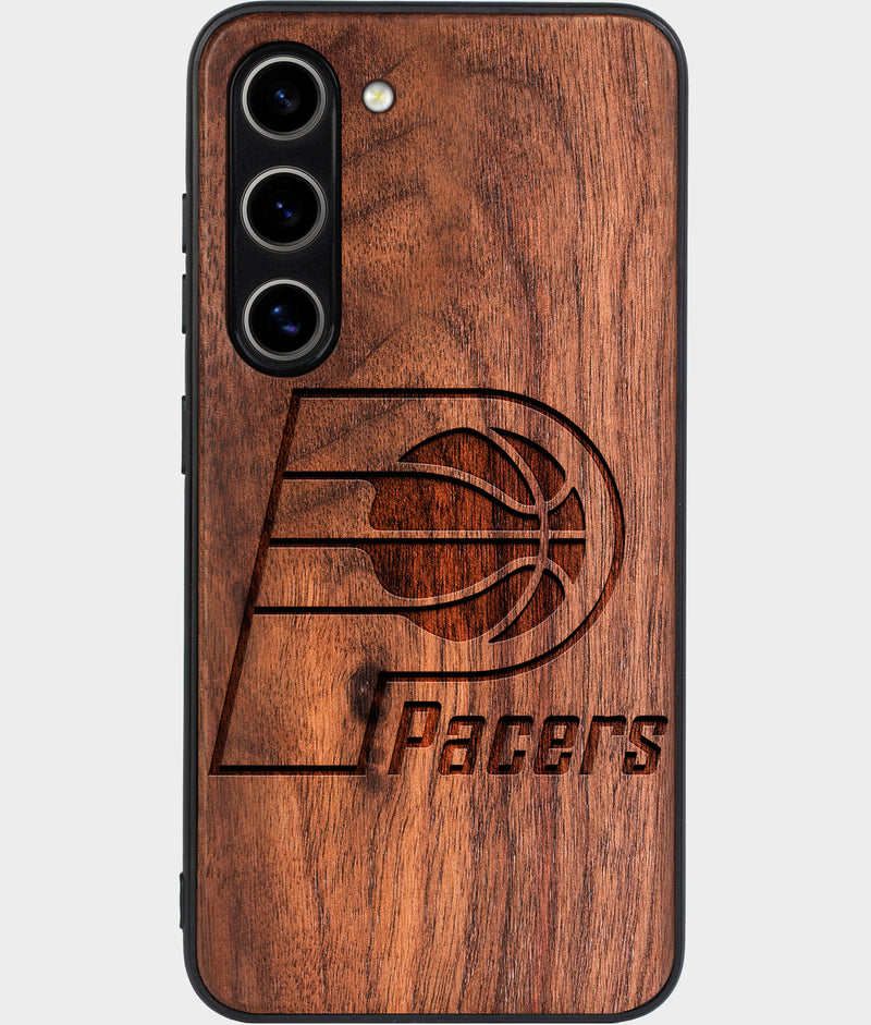 Best Wood Indiana Pacers Samsung Galaxy S24 Plus Case - Custom Engraved Cover - Engraved In Nature