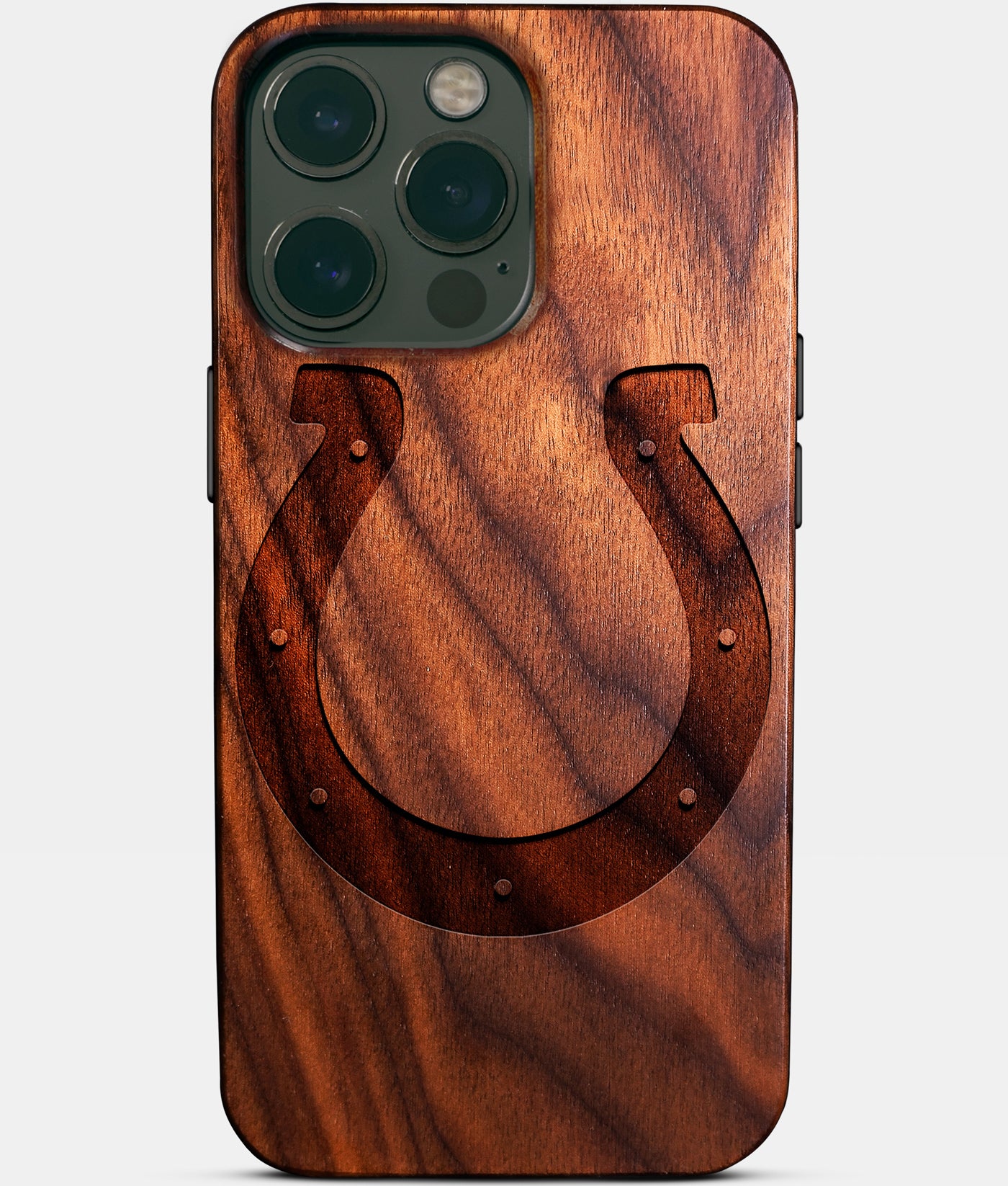 Custom Indianapolis Colts iPhone 14/14 Pro/14 Pro Max/14 Plus Case - Wood Colts Cover - Eco-friendly Indianapolis Colts iPhone 14 Case - Carved Wood Custom Indianapolis Colts Gift For Him - Monogrammed Personalized iPhone 14 Cover By Engraved In Nature