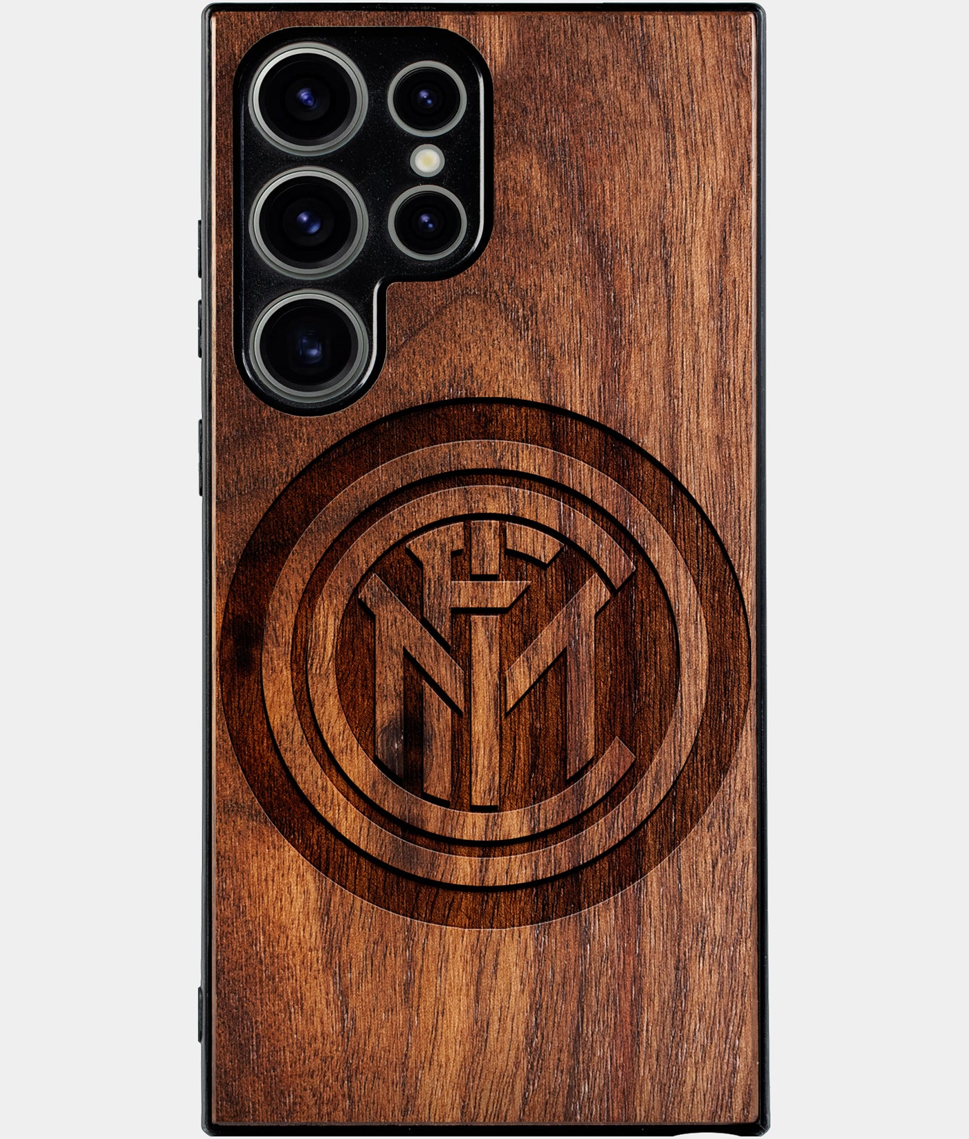 Best Wood Inter Milan FC Samsung Galaxy S24 Ultra Case - Custom Engraved Cover - Engraved In Nature