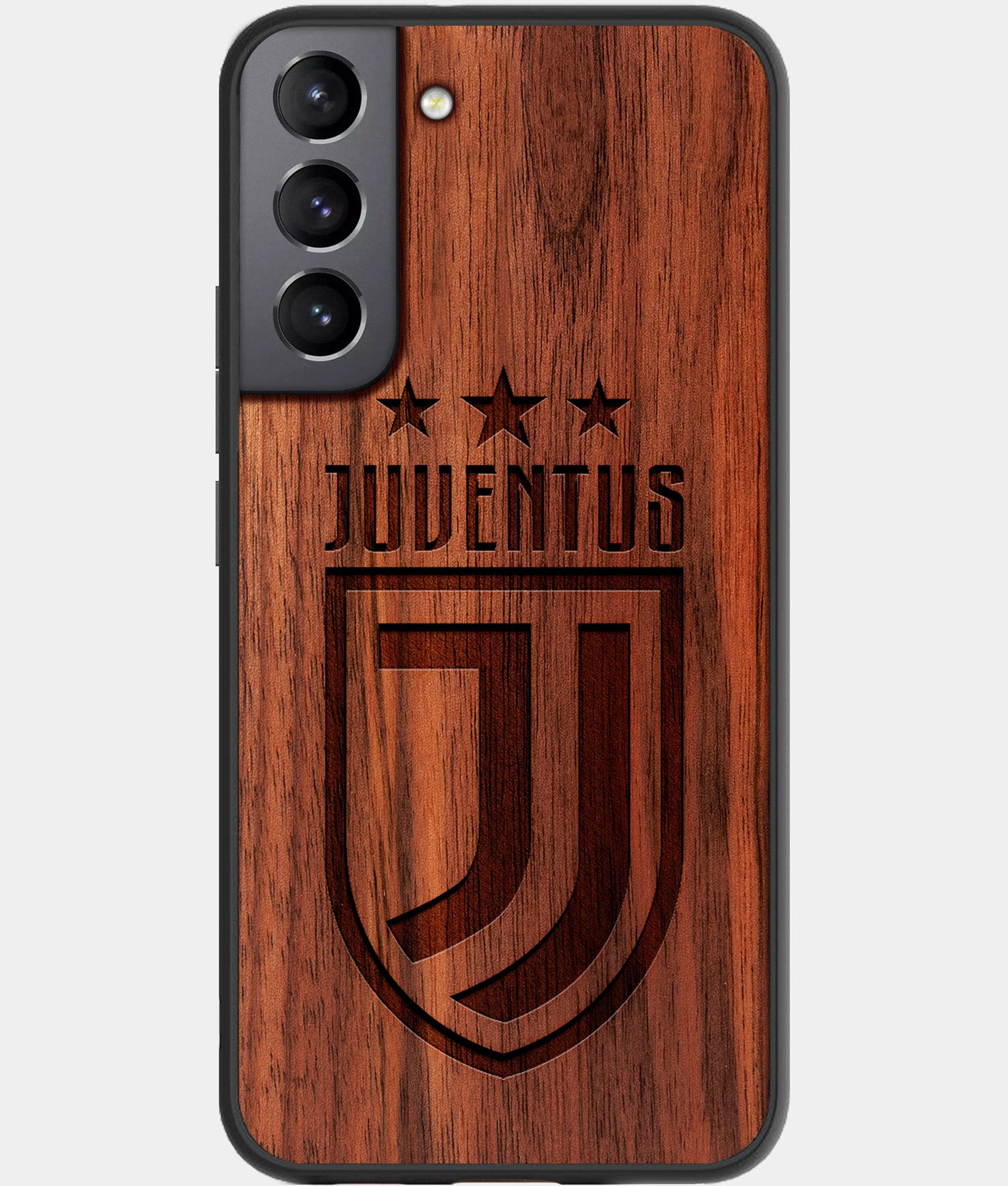Best Walnut Wood Juventus Club Galaxy S21 FE Case - Custom Engraved Cover - Engraved In Nature