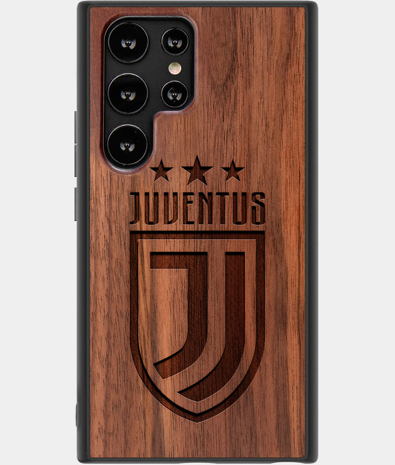 Best Wood Juventus Club Samsung Galaxy S22 Ultra Case - Custom Engraved Cover - Engraved In Nature