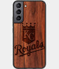 Best Wood Kansas City Royals Samsung Galaxy S22 Plus Case - Custom Engraved Cover - Engraved In Nature
