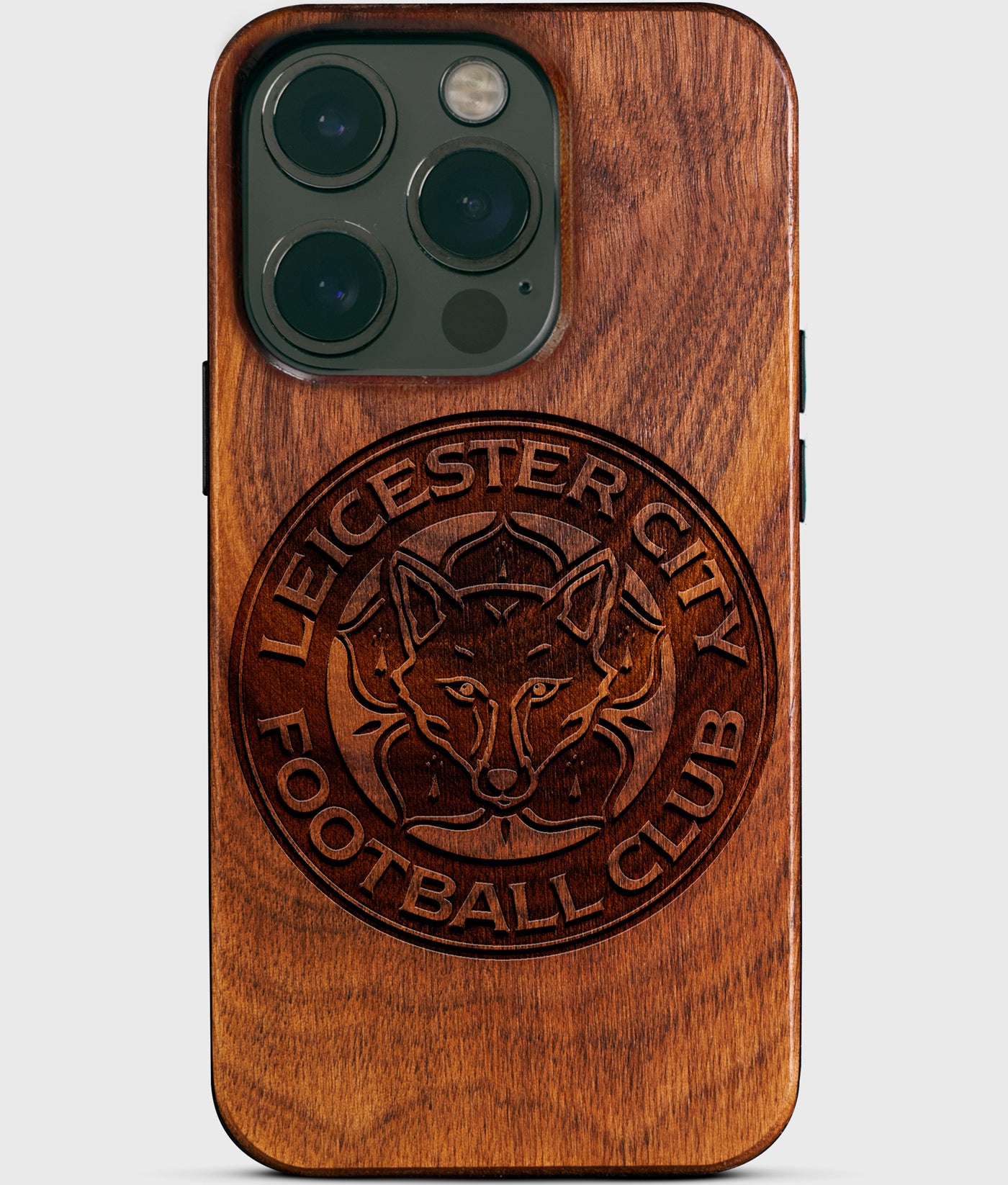 Custom Leicester City FC iPhone 14 Pro Cases - Leicester City FC Personalized iPhone 14 Pro Cover - England Football Club Leicester City FC Gifts For Men 2022 Best Leicester City FC Christmas Gifts Wood Unique Leicester City FC Gift For Him Monogrammed