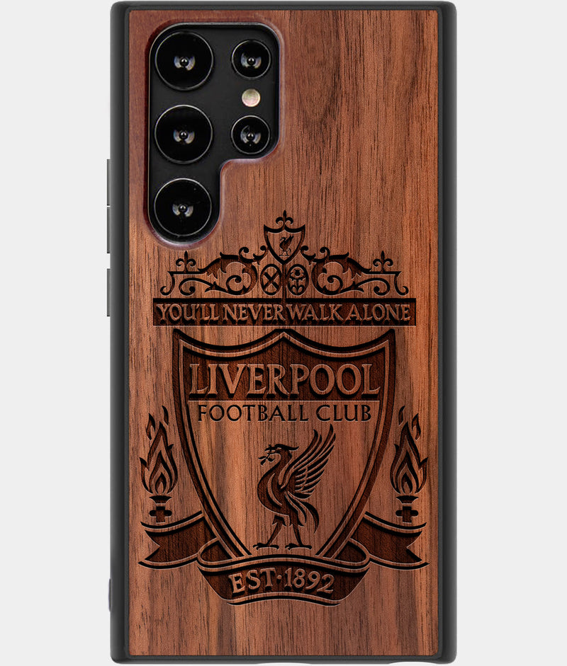 Best Wood Liverpool F.C. Samsung Galaxy S22 Ultra Case - Custom Engraved Cover - Engraved In Nature