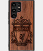 Best Wood Liverpool F.C. Samsung Galaxy S22 Ultra Case - Custom Engraved Cover - Engraved In Nature