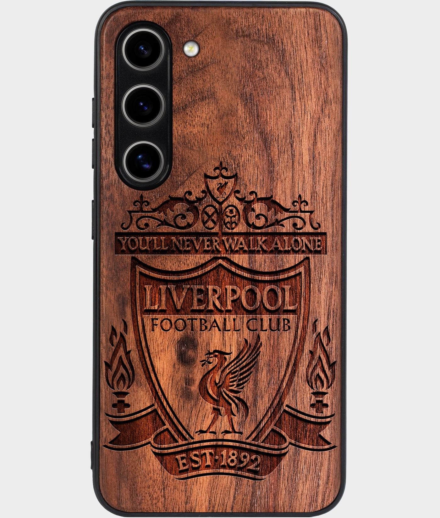 Best Wood Liverpool F.C. Samsung Galaxy S24 Plus Case - Custom Engraved Cover - Engraved In Nature