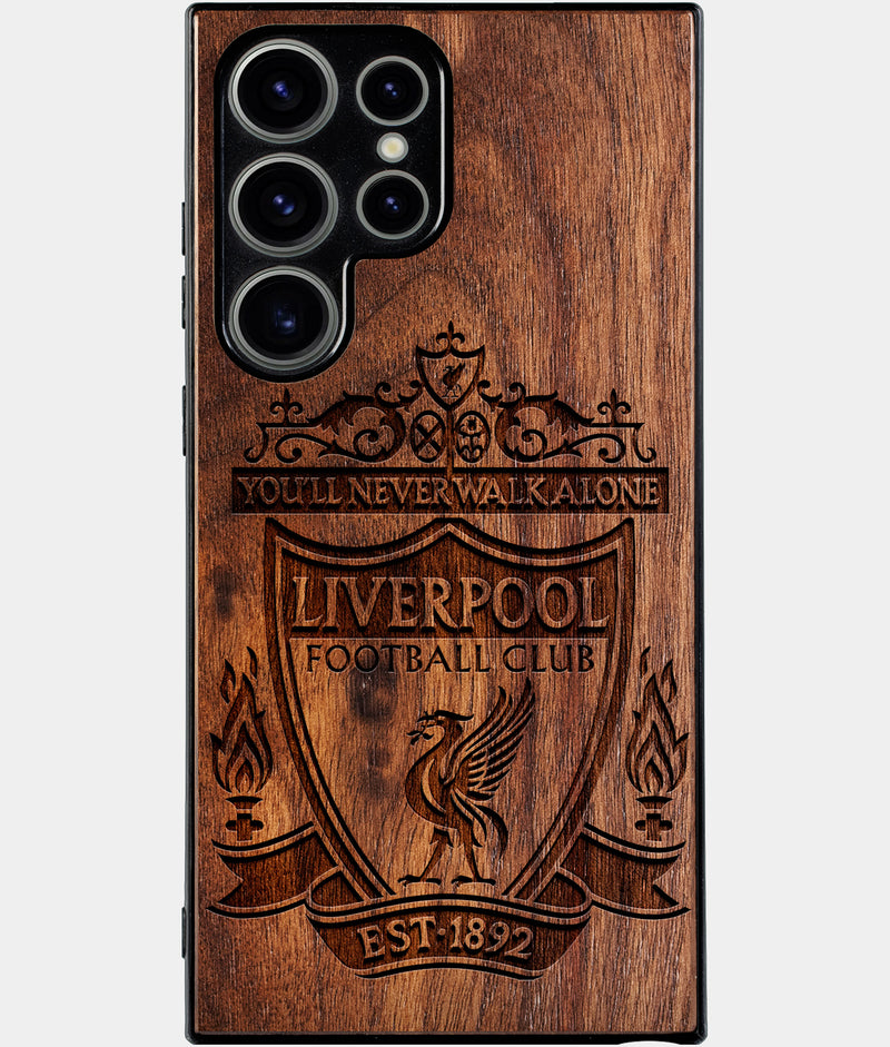Best Wood Liverpool F.C. Samsung Galaxy S24 Ultra Case - Custom Engraved Cover - Engraved In Nature