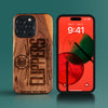 Custom Los Angeles Clippers iPhone 15/15 Pro/15 Pro Max/15 Plus Case - Carved Wood Clippers Cover