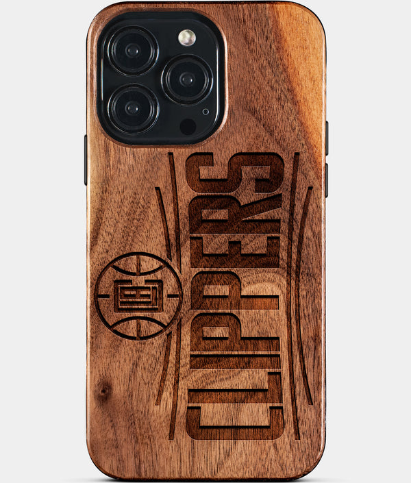 Custom Los Angeles Clippers iPhone 15/15 Pro/15 Pro Max/15 Plus Case - Wood Clippers Cover - Eco-friendly Los Angeles Clippers iPhone 15 Case - Carved Wood Custom Los Angeles Clippers Gift For Him - Monogrammed Personalized iPhone 15 Cover By Engraved In Nature