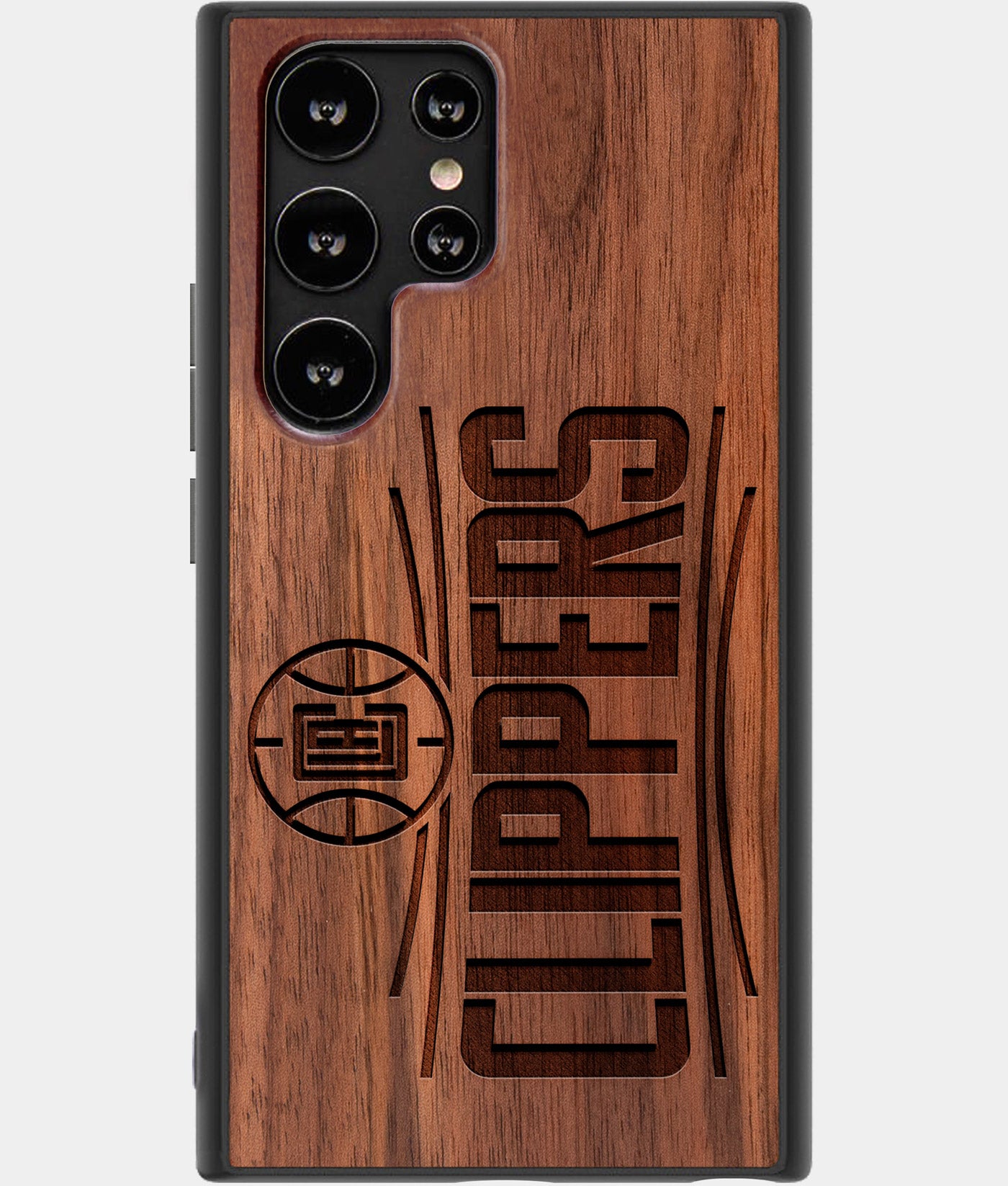 Best Wood Los Angeles Clippers Samsung Galaxy S23 Ultra Case - Custom Engraved Cover - Engraved In Nature