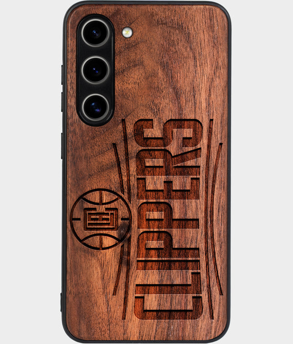 Best Wood Los Angeles Clippers Galaxy S24 Case - Custom Engraved Cover - Engraved In Nature