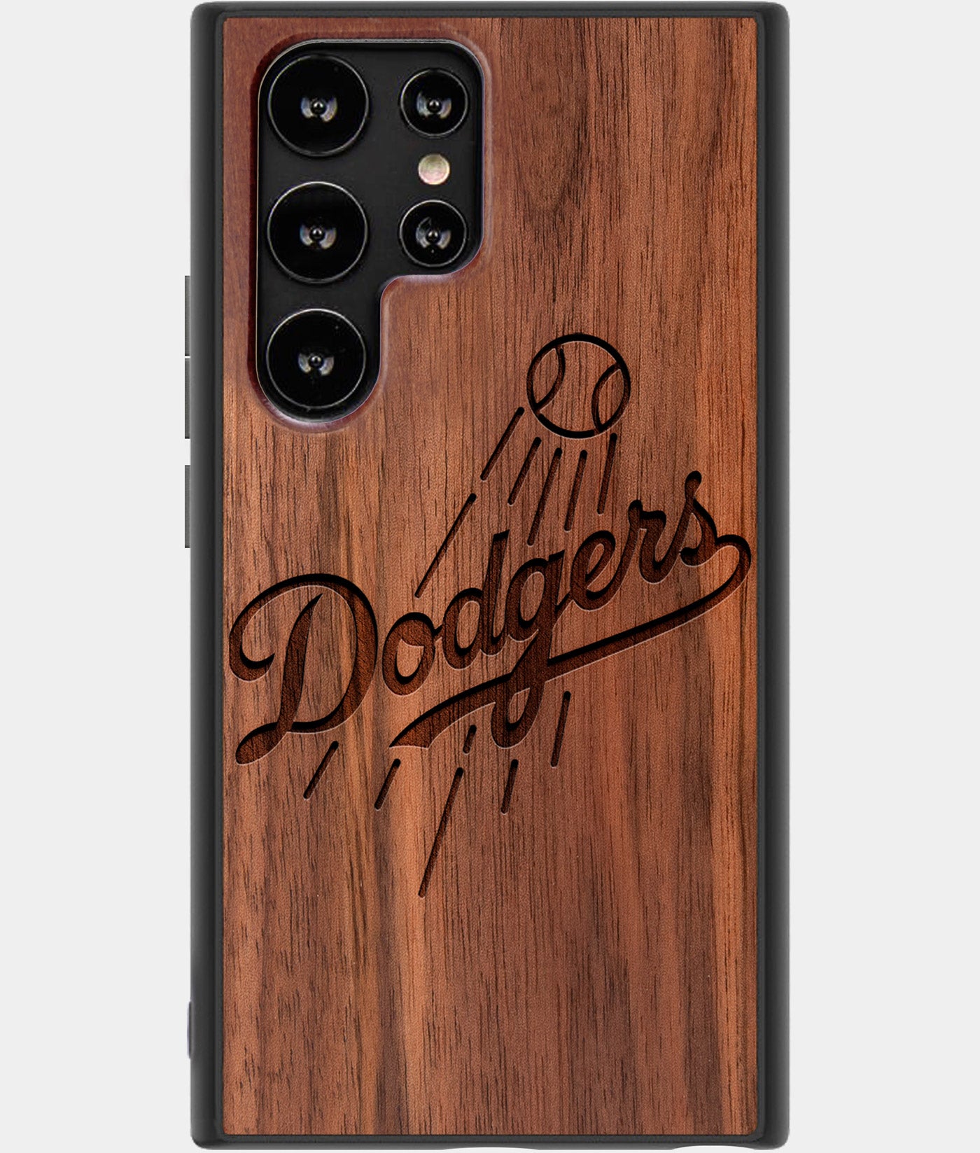 Best Wood Los Angeles Dodgers Samsung Galaxy S22 Ultra Case - Custom Engraved Cover - Engraved In Nature