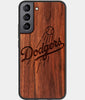 Best Wood Los Angeles Dodgers Samsung Galaxy S23 Plus Case - Custom Engraved Cover - Engraved In Nature