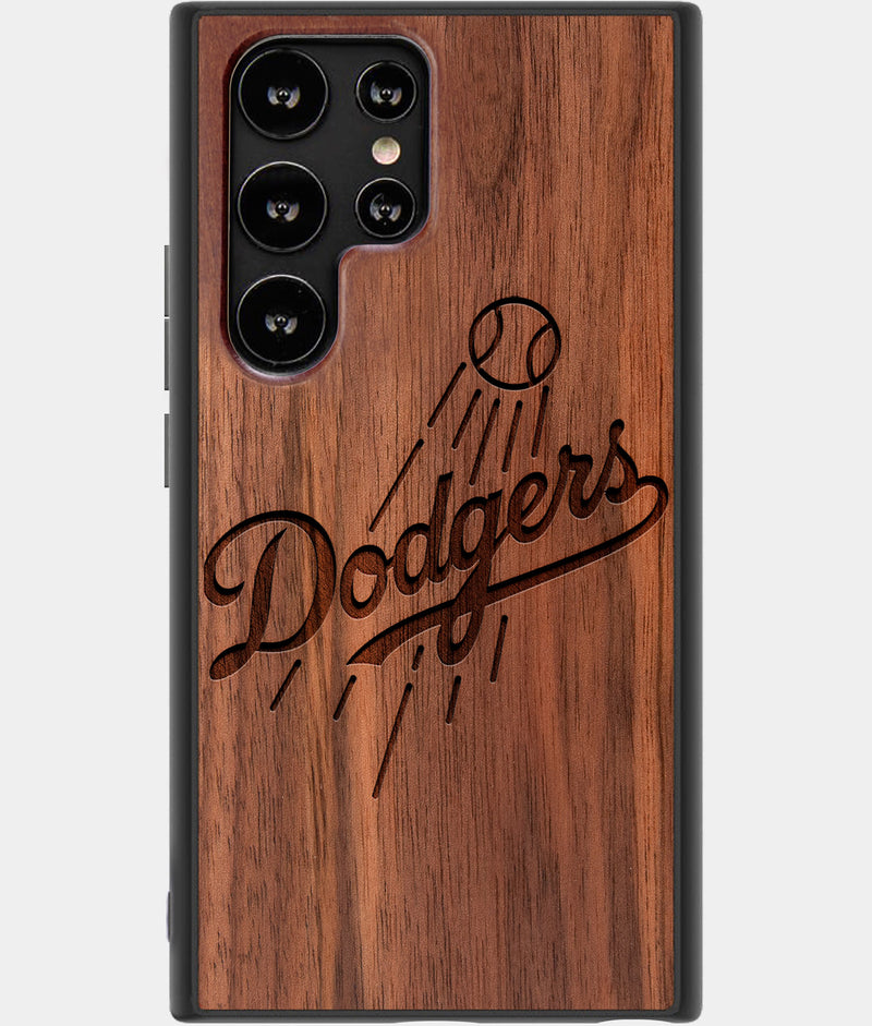 Best Wood Los Angeles Dodgers Samsung Galaxy S23 Ultra Case - Custom Engraved Cover - Engraved In Nature