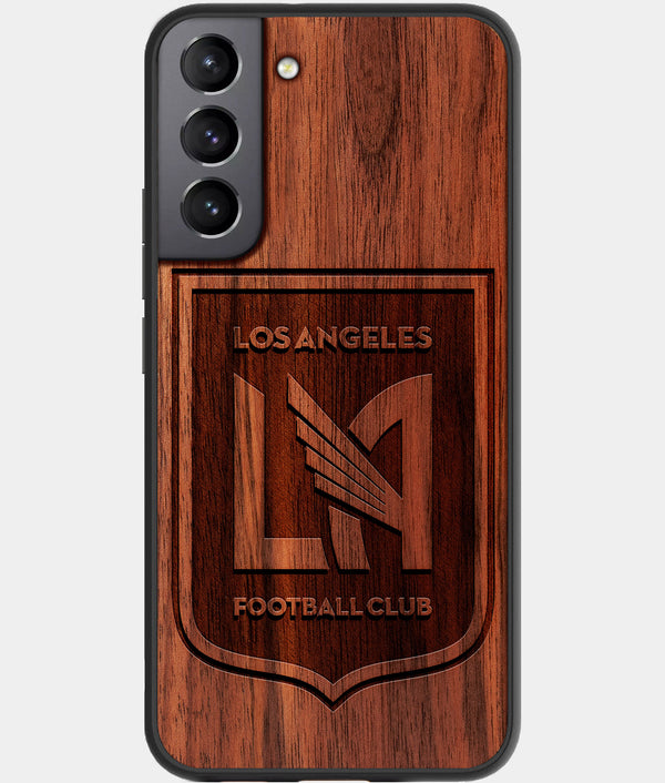 Best Walnut Wood Los Angeles FC Galaxy S21 FE Case - Custom Engraved Cover - Engraved In Nature
