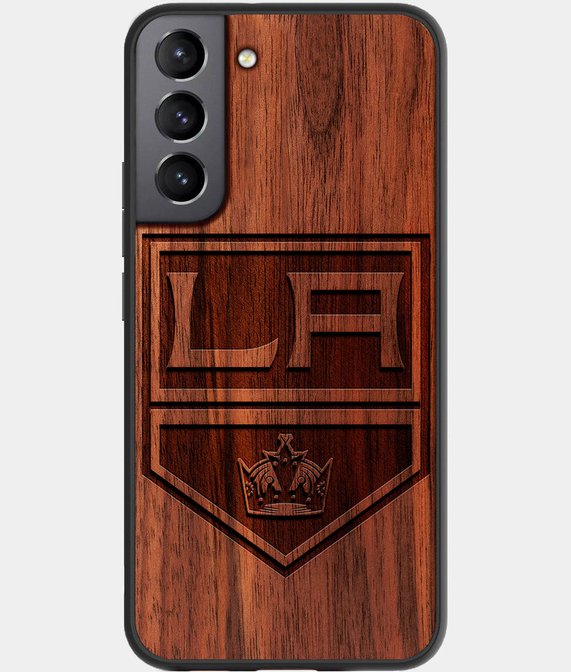 Best Walnut Wood Los Angeles Kings Galaxy S21 FE Case - Custom Engraved Cover - Engraved In Nature