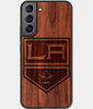 Best Walnut Wood Los Angeles Kings Galaxy S21 FE Case - Custom Engraved Cover - Engraved In Nature