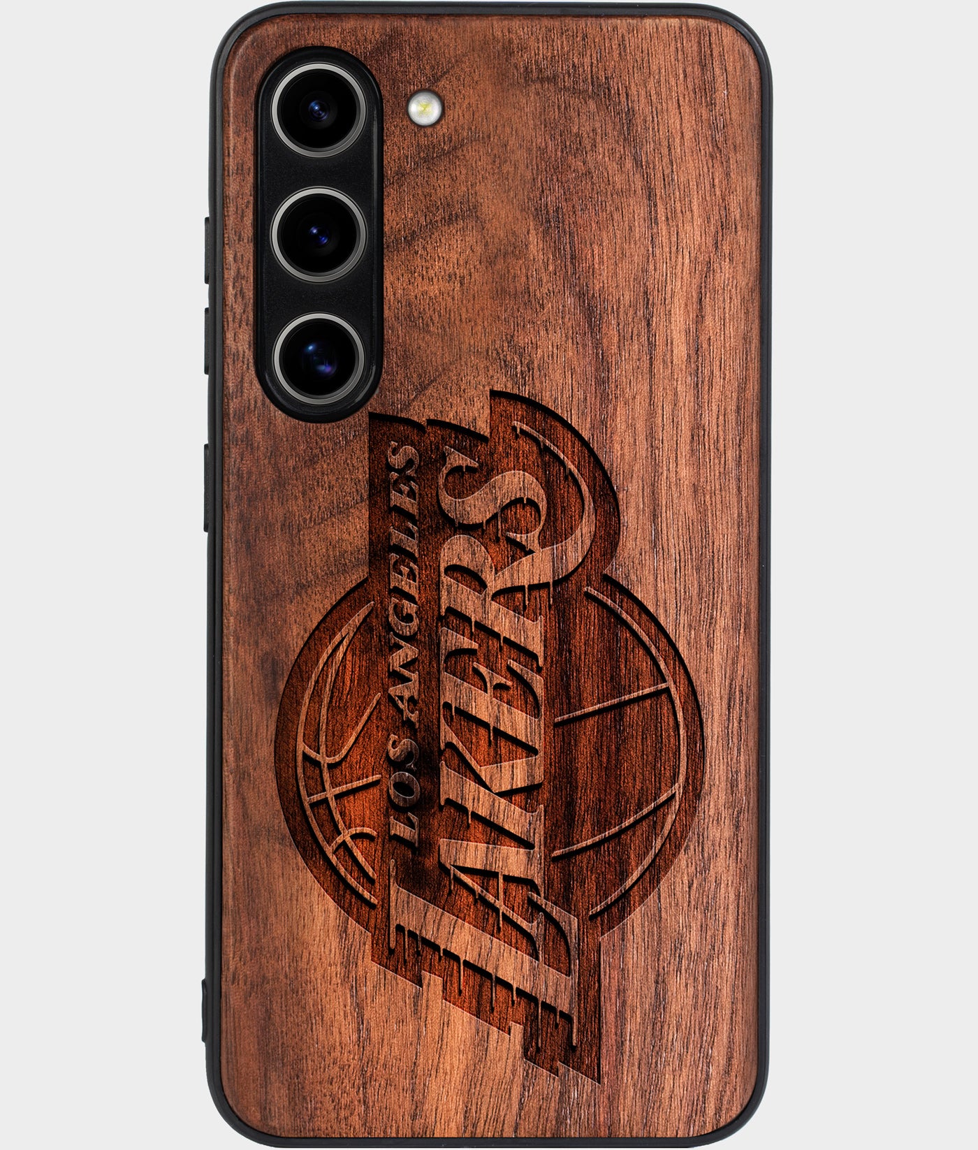 Best Wood Los Angeles Lakers Samsung Galaxy S24 Plus Case - Custom Engraved Cover - Engraved In Nature