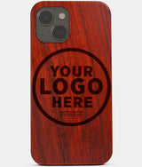 Best Custom Mahogany Wood iPhone 13 Mini Case | MagSafe iPhone 13 Mini Cover - Engraved In Nature
