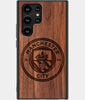 Best Wood Manchester City F.C. Samsung Galaxy S22 Ultra Case - Custom Engraved Cover - Engraved In Nature