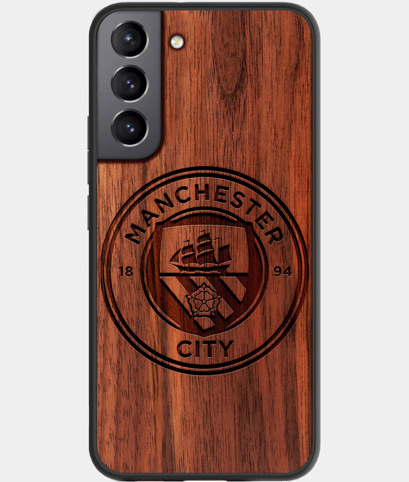 Best Wood Manchester City F.C. Samsung Galaxy S23 Plus Case - Custom Engraved Cover - Engraved In Nature