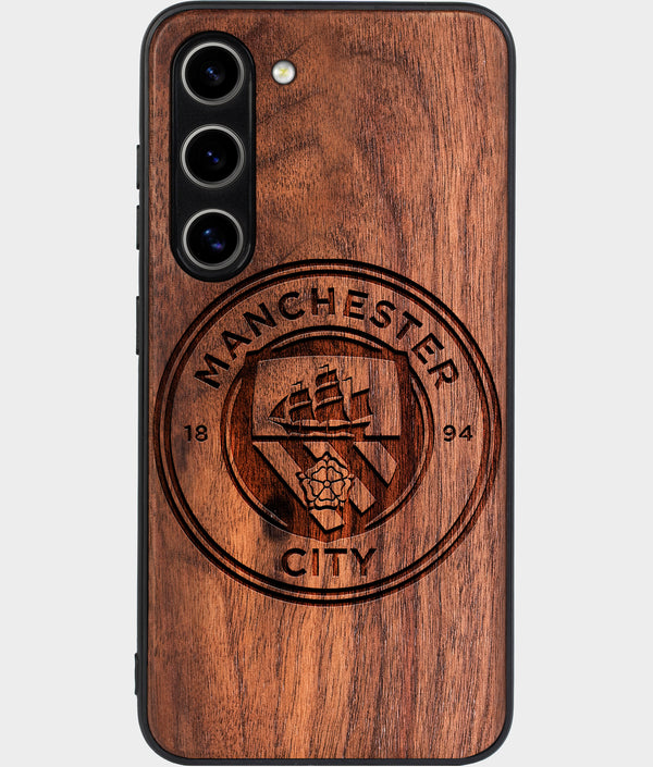 Best Wood Manchester City F.C. Galaxy S24 Case - Custom Engraved Cover - Engraved In Nature