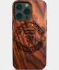 Custom Manchester United F.C. iPhone 14/14 Pro/14 Pro Max/14 Plus Case - Wood Manchester United FC Cover - Eco-friendly Manchester United FC iPhone 14 Case - Carved Wood Custom Manchester United FC Gift For Him - Monogrammed Personalized iPhone 14 Cover By Engraved In Nature