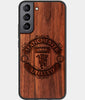 Best Wood Manchester United F.C. Samsung Galaxy S22 Case - Custom Engraved Cover - Engraved In Nature