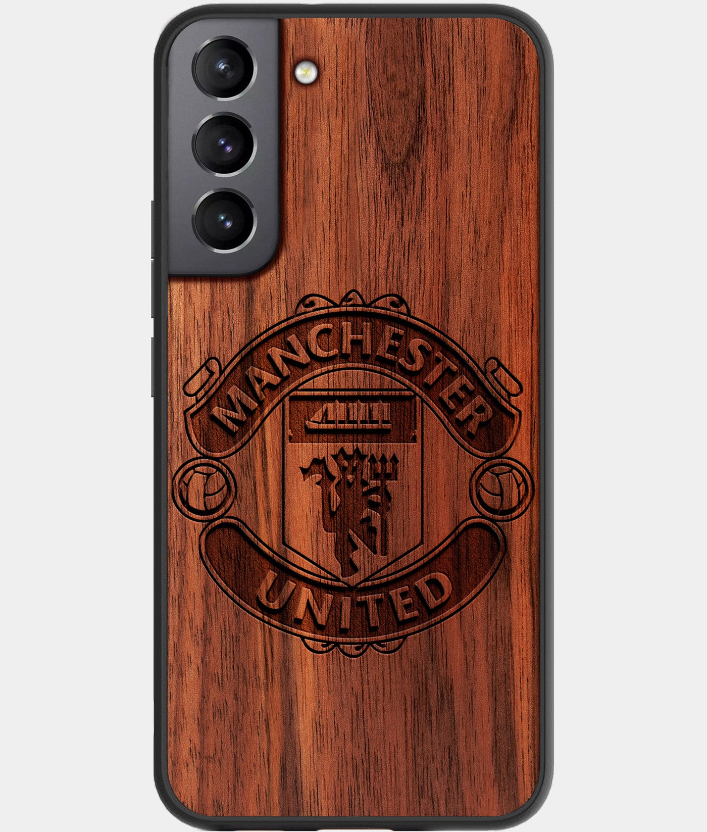 Best Wood Manchester United F.C. Samsung Galaxy S23 Plus Case - Custom Engraved Cover - Engraved In Nature