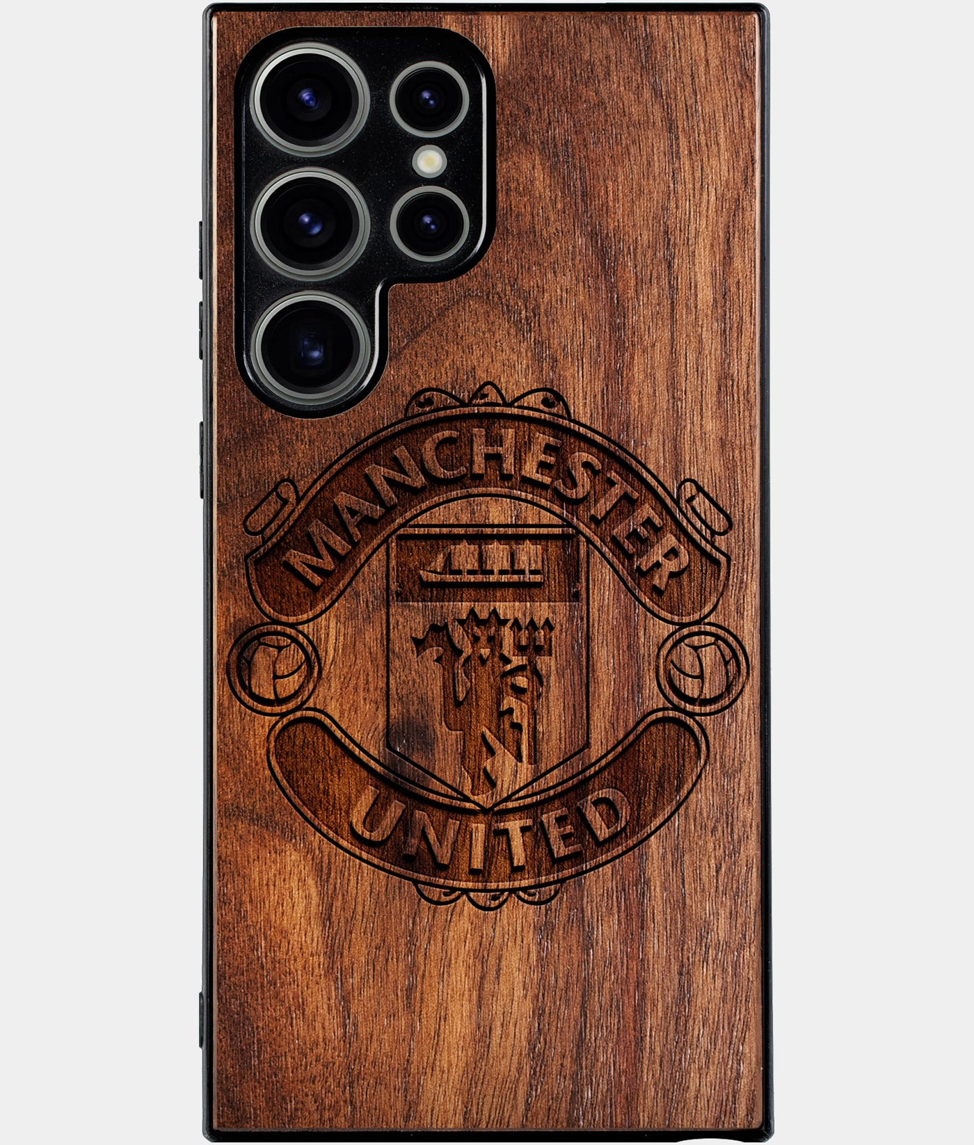 Best Wood Manchester United F.C. Samsung Galaxy S24 Ultra Case - Custom Engraved Cover - Engraved In Nature