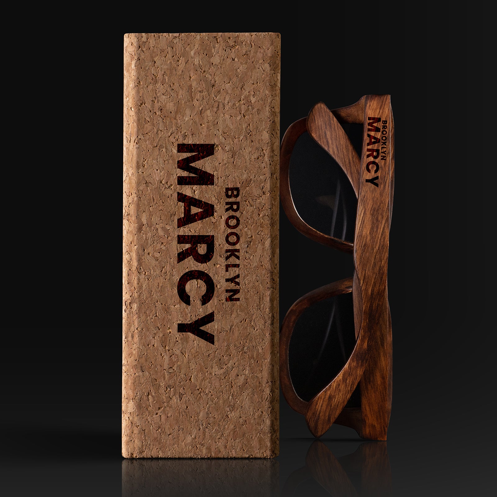 Marcy New York Wood Sunglasses with custom engraving. Custom Marcy New York Gifts For Men -  Sustainable Marcy New York eco friendly products - Personalized Marcy New York Birthday Gifts - Unique Marcy New York travel Souvenirs and gift shops. Marcy New York Wayfarer Eyewear and Shades wiith Box