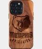 Custom Memphis Grizzlies iPhone 15/15 Pro/15 Pro Max/15 Plus Case - Wood Grizzlies Cover - Eco-friendly Memphis Grizzlies iPhone 15 Case - Carved Wood Custom Memphis Grizzlies Gift For Him - Monogrammed Personalized iPhone 15 Cover By Engraved In Nature