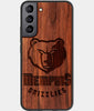 Best Walnut Wood Memphis Grizzlies Galaxy S21 FE Case - Custom Engraved Cover - Engraved In Nature