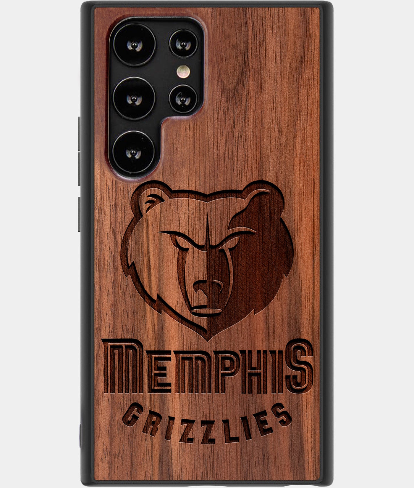 Best Wood Memphis Grizzlies Samsung Galaxy S22 Ultra Case - Custom Engraved Cover - Engraved In Nature