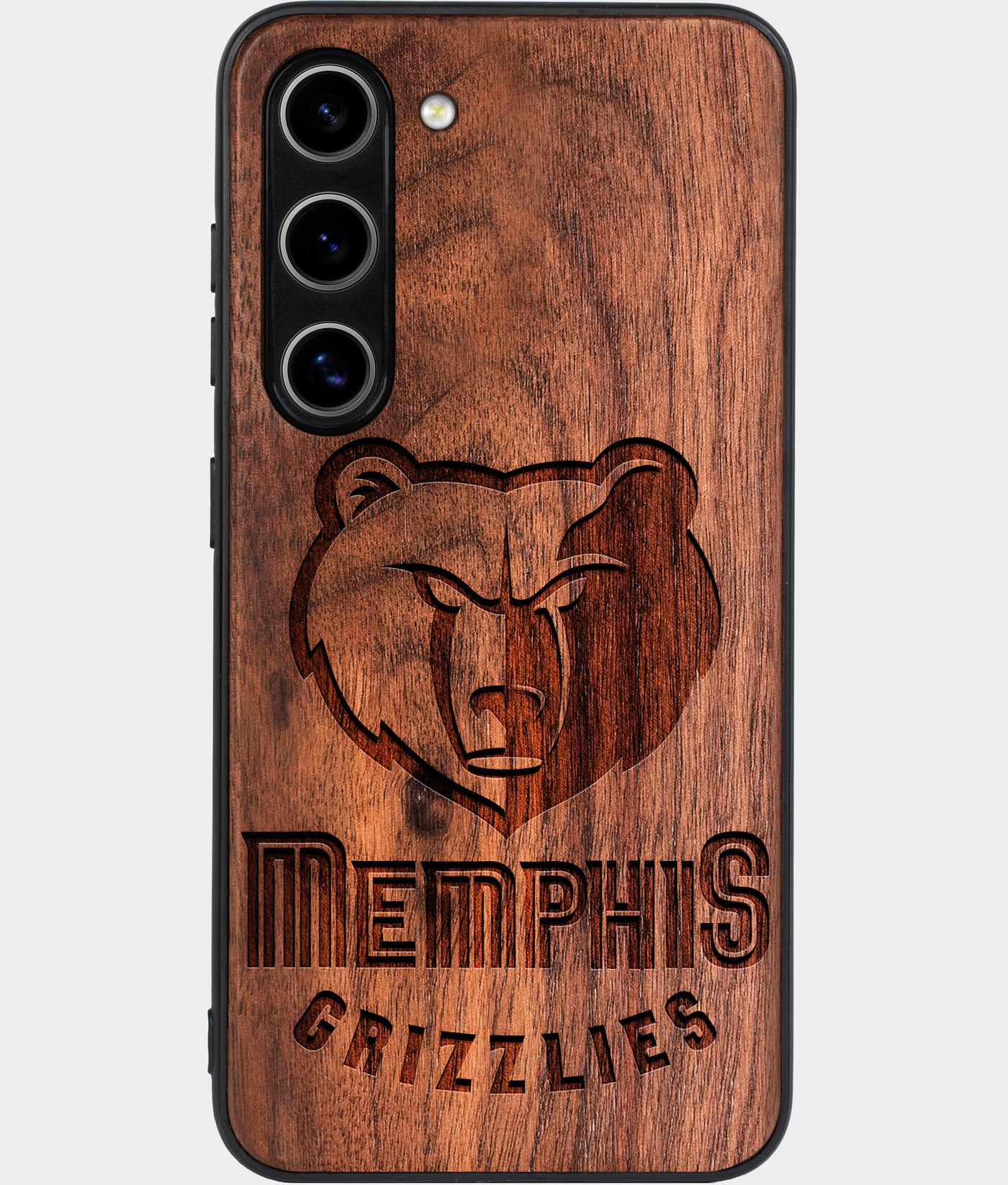 Best Wood Memphis Grizzlies Samsung Galaxy S24 Plus Case - Custom Engraved Cover - Engraved In Nature