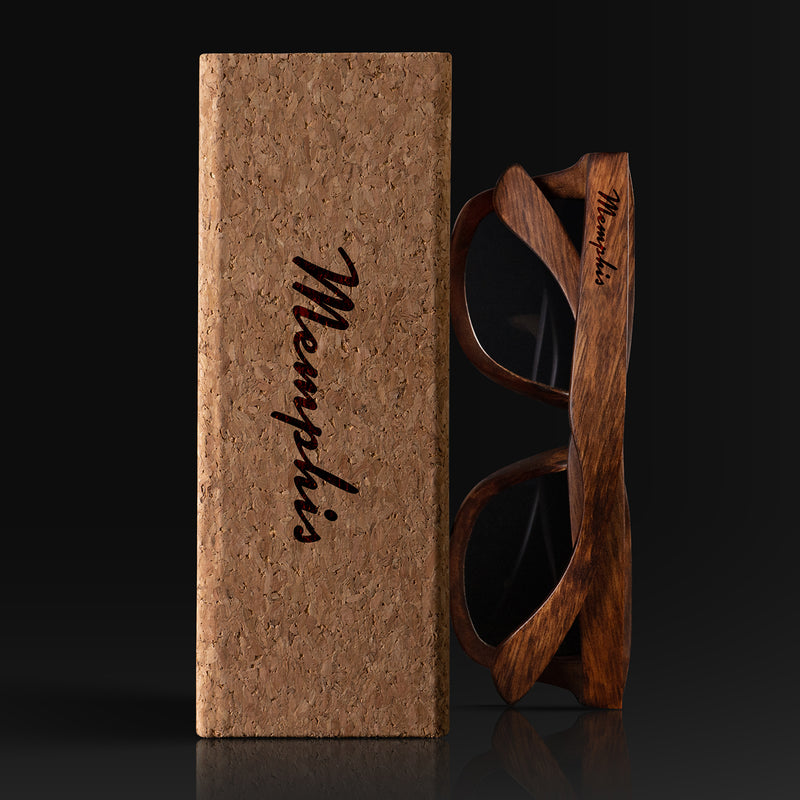 Memphis Tennessee II Wood Sunglasses with custom engraving. Custom Memphis Tennessee II Gifts For Men -  Sustainable Memphis Tennessee II eco friendly products - Personalized Memphis Tennessee II Birthday Gifts - Unique Memphis Tennessee II travel Souvenirs and gift shops. Memphis Tennessee II Wayfarer Eyewear and Shades wiith Box