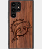 Best Wood Miami Dolphins Samsung Galaxy S23 Ultra Case - Custom Engraved Cover - Engraved In Nature