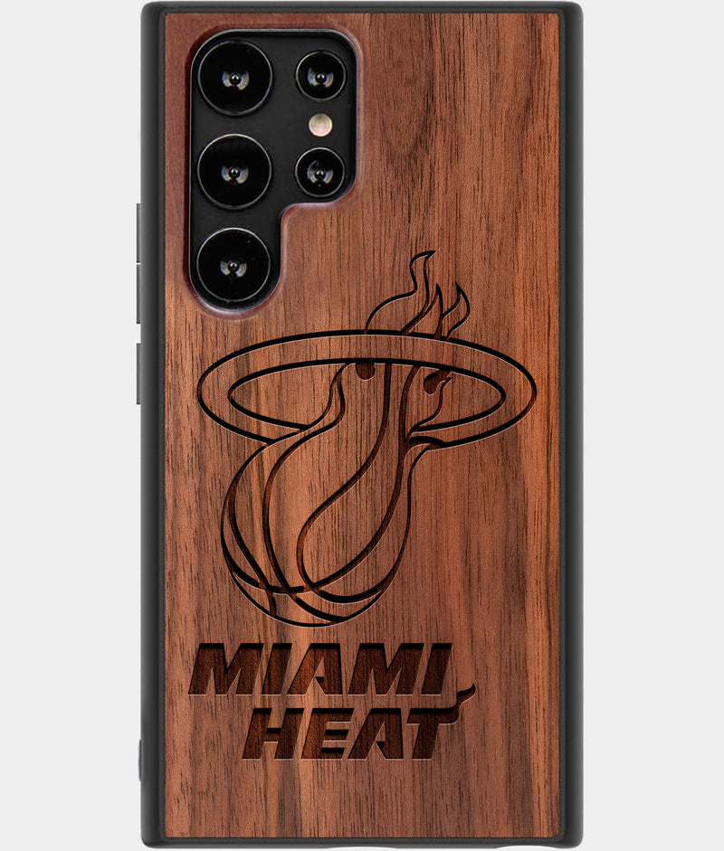 Best Wood Miami Heat Samsung Galaxy S23 Ultra Case - Custom Engraved Cover - Engraved In Nature