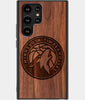 Best Wood Minnesota Timberwolves Samsung Galaxy S23 Ultra Case - Custom Engraved Cover - Engraved In Nature
