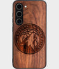 Best Wood Minnesota Timberwolves Samsung Galaxy S24 Plus Case - Custom Engraved Cover - Engraved In Nature