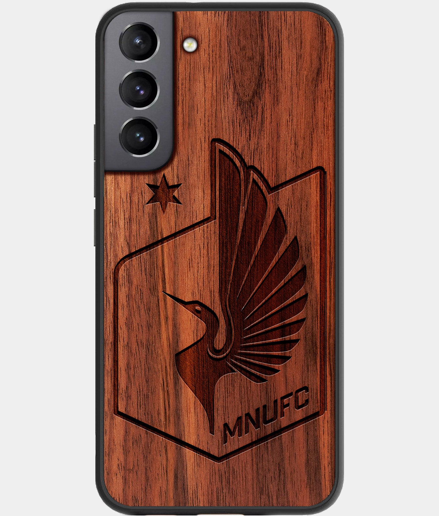 Best Wood Minnesota United FC Samsung Galaxy S22 Plus Case - Custom Engraved Cover - Engraved In Nature