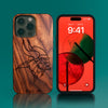 Custom Minnesota Vikings iPhone 14/14 Pro/14 Pro Max/14 Plus Case - Carved Wood Vikings Cover