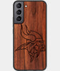 Best Wood Minnesota Vikings Samsung Galaxy S22 Case - Custom Engraved Cover - Engraved In Nature