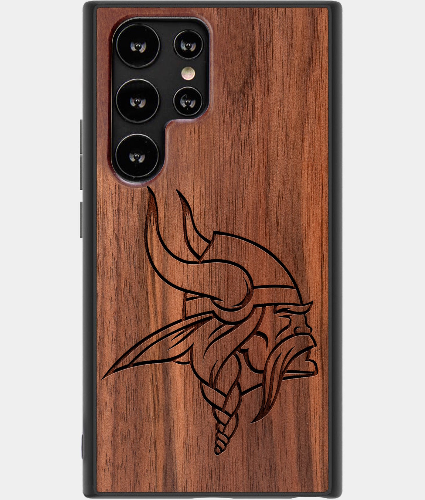 Best Wood Minnesota Vikings Samsung Galaxy S23 Ultra Case - Custom Engraved Cover - Engraved In Nature