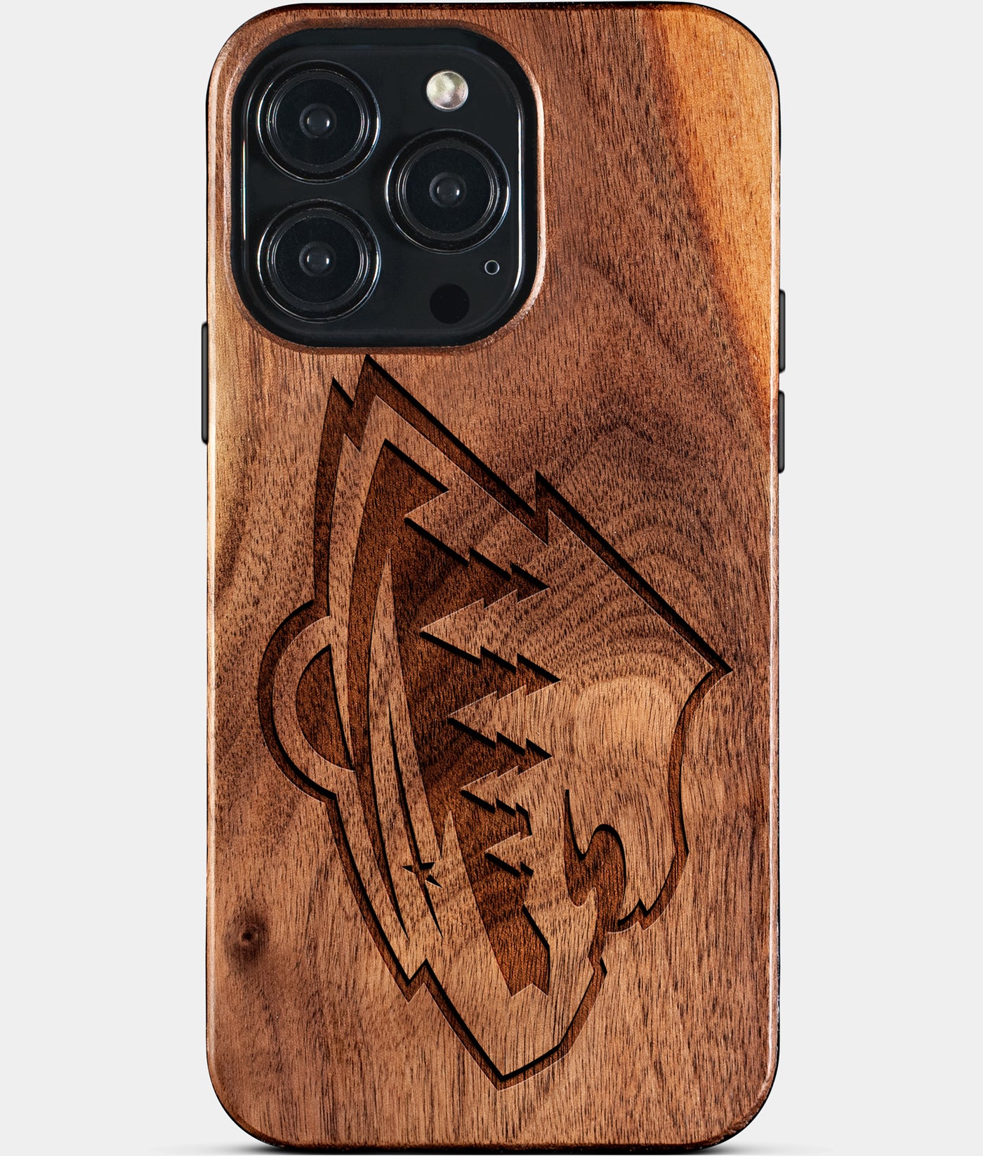 Custom Minnesota Wild iPhone 15/15 Pro/15 Pro Max/15 Plus Case - Wood Wild Cover - Eco-friendly Minnesota Wild iPhone 15 Case - Carved Wood Custom Minnesota Wild Gift For Him - Monogrammed Personalized iPhone 15 Cover By Engraved In Nature