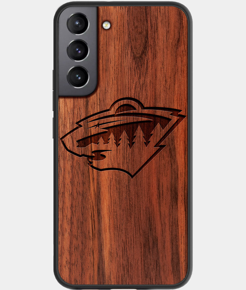 Best Wood Minnesota Wild Samsung Galaxy S22 Plus Case - Custom Engraved Cover - Engraved In Nature