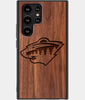 Best Wood Minnesota Wild Samsung Galaxy S22 Ultra Case - Custom Engraved Cover - Engraved In Nature