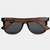 Moab Utah Wood Sunglasses with custom engraving.  Add Your Custom Engraving On The Right Side. Moab Utah Custom Gifts For Men - Moab Utah Sustainable Wayfarer Eyewear and Shades Front View